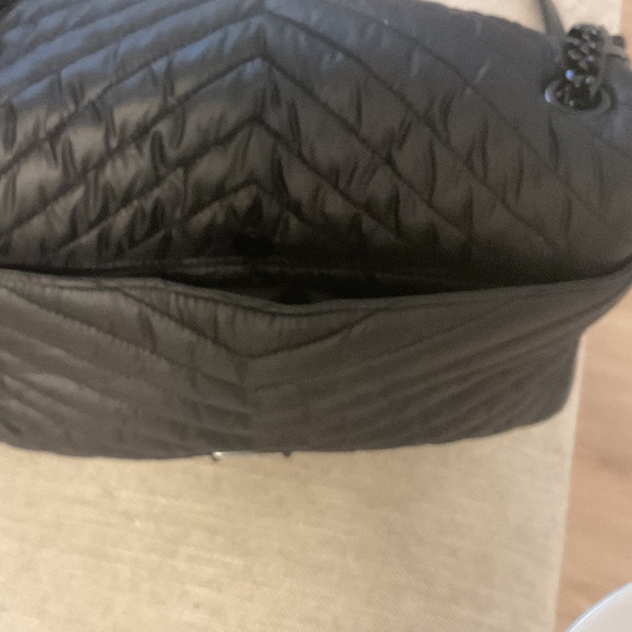 NWT - REBECCA MINKOFF - BLACK ON BLACK EDIE NYLON  PUFFY HANDBAG - Picture 7 of 8